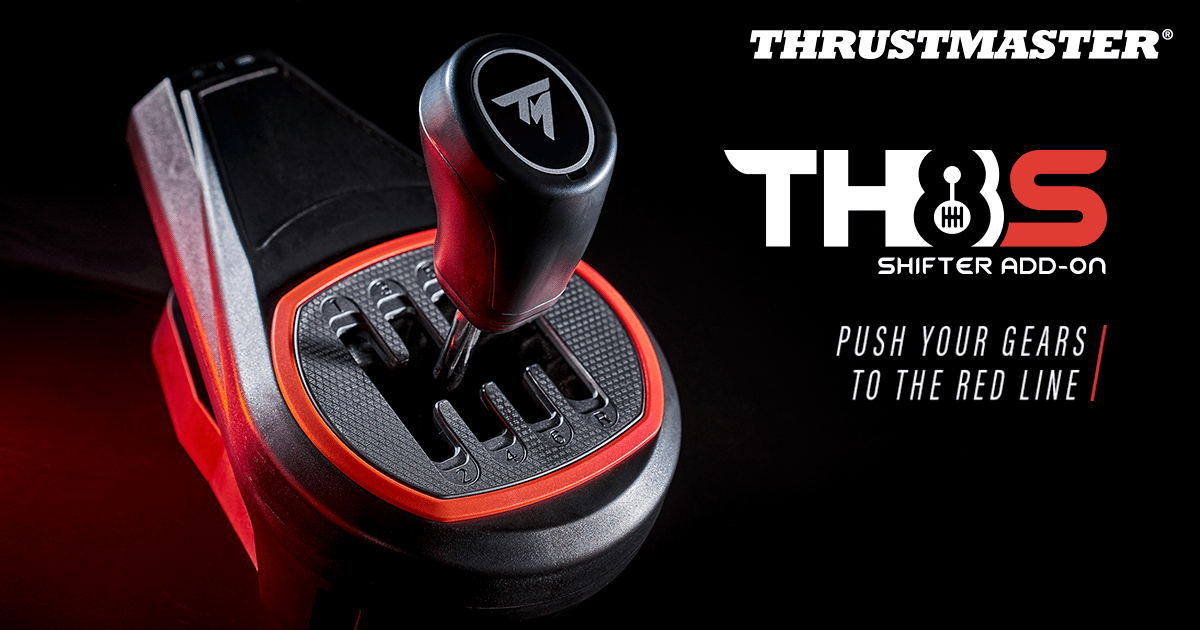 Thrustmaster TH8S Shifter Add-On, Levier de vitesses Noir/Rouge